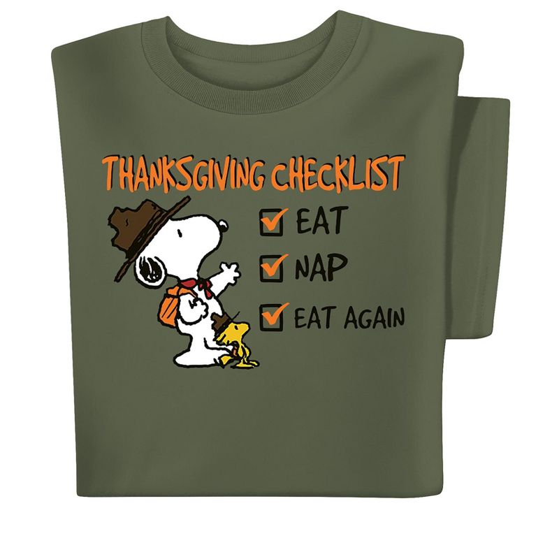 Collections Etc Peanuts T-giving Checklist Tee, 3 of 5
