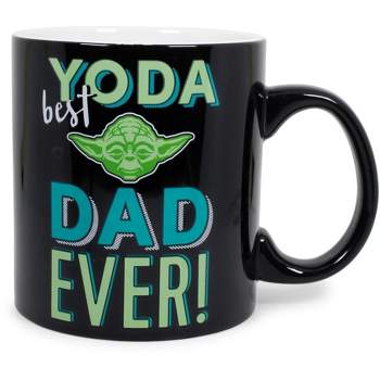 Silver Buffalo Star Wars "Yoda Best Dad Ever" Ceramic Mug | Holds 20 Ounces | Toynk Exclusive
