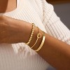 Gold Bracelets for Women Non Tarnish Dainty 14K Real Gold Plated Bangle Cuff Bracelets Stack for Women - 4 of 4