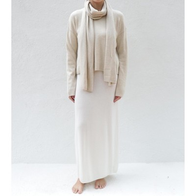 Women's Merino Blend Amara Boxy Crewneck in Wishbone by Tomorrow Studio