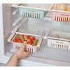 Retractable Drawer Storage Basket Set - Space-Saving Organizer for Fridge & Kitchen Makeup Convenient, Easy-to-Use, Durable Blue - 2 of 4