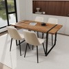 5-Piece Dining Set with Rectangle Kitchen Table and 4 Suede Armless Chairs - 4 of 4