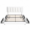 VECELO Velvet Upholstered Platform Bed Frame with Storage Drawers, Adjustable Headboard, No Box Spring Needed, Modern Storage Bed Frame for Bedroom - 4 of 4
