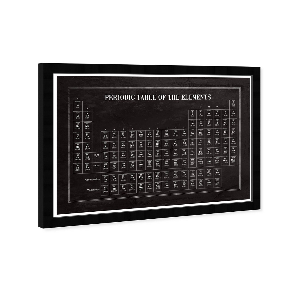 Photos - Other interior and decor 19" x 13" Periodic Modern Table Education and Office Framed Wall Art Black