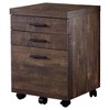 Monarch Specialties 3 Drawer File Cabinet, Filing Cabinet, Brown - 2 of 4
