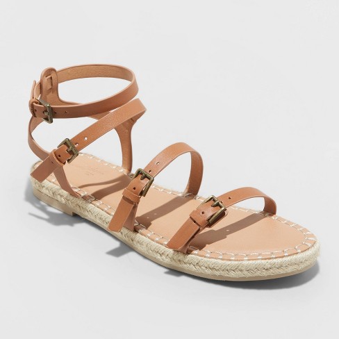 Size Addiction niece Women's Joann Gladiator Sandals - Universal Thread™ Cognac 7 : Target