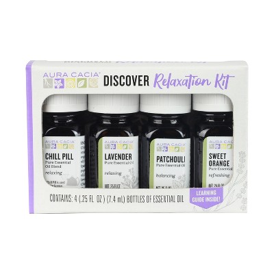 Aura Cacia Discover Relaxation Kit - 4ct/0.25 fl oz each