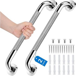 Ridstar Premium Stainless Steel Shower Handle Designed for Seniors, Pregnant Women, People with Disabilities and Children-Silver - 1 of 4