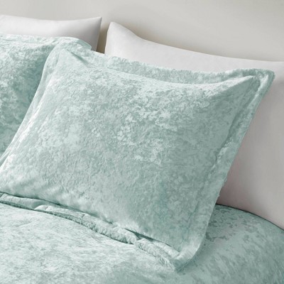Intelligent Design Full/Queen Arabella Crushed Velvet Faux Shearling Reversible Comforter Set Aqua: Hypoallergenic Teen Bedding Set — фото 4