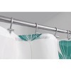 iDESIGN 72"x72" Ava Floral Fabric Polyester Shower Curtain Blue/Green: Woven Texture, Buttonhole Top, Machine Washable - 4 of 4