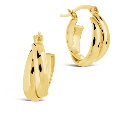 SHINE by Sterling Forever Claire Twist Hoop Earrings