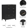 4 Drawer Dressers for Bedroom, Modern Closet Chest of Drawers with Waveform Fluted Panel, Large Wood Storage Dresser Organizer - 4 of 4
