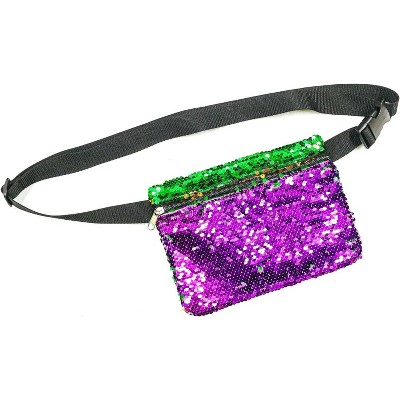 The Mardi Gras Krewe Sequin Purse Fanny Bag, Everywhere Belt Bag Great Addition to Mardi Gras Outfit, Mardi Gras Lovers — фото 6