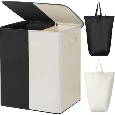 Double Laundry Baseket with Lid and Removable Laundry Bags,154L Large Laundry Hamper