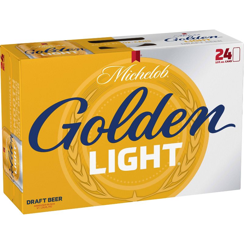 Michelob Golden Light Draft Beer - 24pk/12 fl oz Cans, 2 of 6