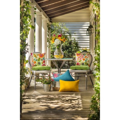 Scandinavian Floral Garden Tufted Chair Pads, Set of 2