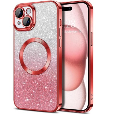 Entronix [Magnetic] Case Compatible with iPhone 15 Plus - [Clear Back] Luxury Glossy Cover