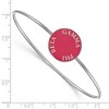 Black Bow Jewelry Sterling Silver Gamma Phi Beta Greek Life Bangle Bracelet 8 Inch - 2 of 3