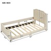 NicBex Twin Size Upholstered Daybed with Rabbit Ear Shaped/Classic Stripe Shaped Headboard for Boys/Girls - 3 of 4