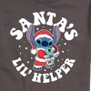 Men's - Lilo and Stitch - Santas Lil Helper Christmas Short Sleeve Graphic T-Shirt - 2 of 4