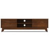 72" Solid Wood Mid-Century Modern Low TV Stand with Cord Management, Sliding Cabinet Doors and Adjustable Shelf for Living Room and Bedroom - 4 of 4