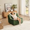 360° Swivel Accent Sofa Chair, Oversize Upholstered Lounge Chair Glider Chair with Convertible Pillow for Living Room, Bedroom -ModernLuxe - 2 of 4