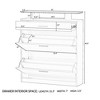 Angel Sar Slim Shoe Cabinet with LED Light for Entryway, Free-standing Tempered Glass Shoe Storage Cabinet - 2 of 4
