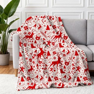 Lomsoe Cute Christmas Blanket Throws, Holiday Flannel Throw Blanket for Couch/Sofa, Holiday Decor, Christmas Decorations/Gifts. - 1 of 4