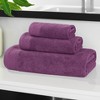 Basketweave Luxury Cotton Solid 3 Piece Assorted Towel Set by Blue Nile Mills - 2 of 4
