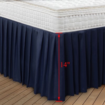 PiccoCasa  Detachable Bed Skirt Wrap Around Fabric Valance Elastic single 