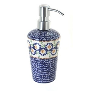 Blue Rose Polish Pottery B009 Manufaktura Soap Dispenser - 1 of 2