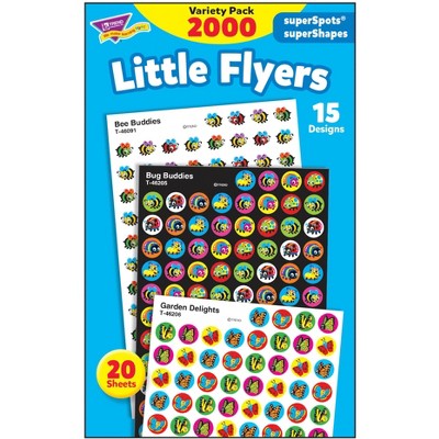 Trend Enterprises Little Flyers SuperSpots and SuperShapes pk, 2000 Stickers
