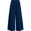 Lands' End Women's Poplin Mid Rise Pleated Slouchy Pants - 3 of 4