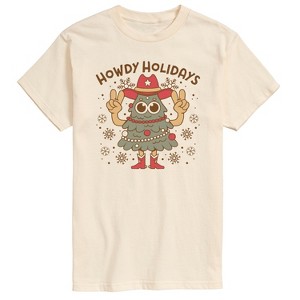 Men's - Instant Message - Howdy Holidays Short Sleeve Graphic T-Shirt - 1 of 4