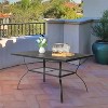 59" Rectangle Patio Table for 6, Metal Outdoor Dining Table with Umbrella Hole, All-Weather Steel Patio Dining Table for Lawn, Garden, Backyard - 2 of 4