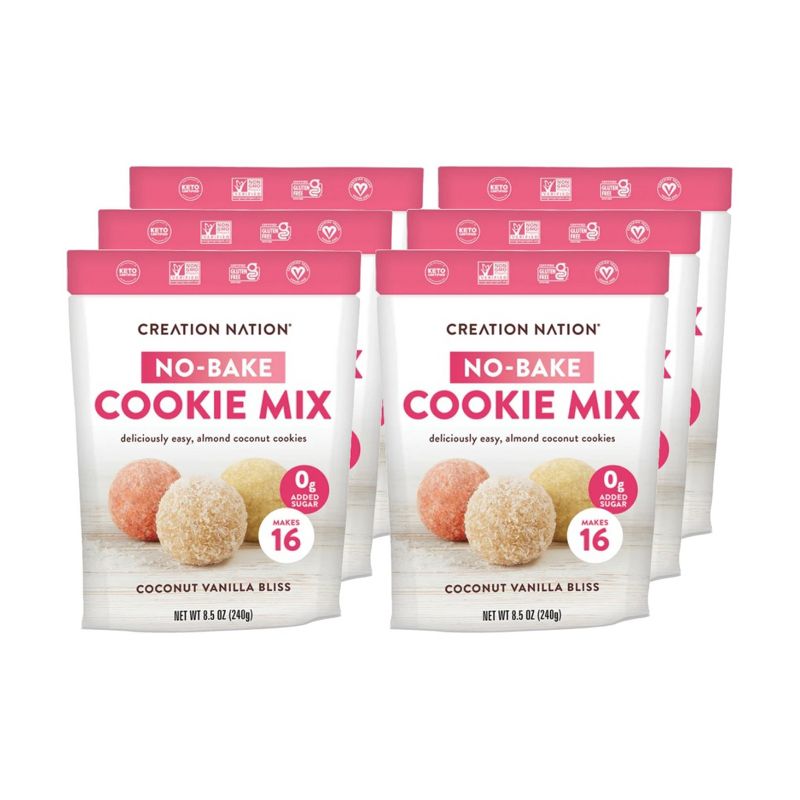 Creation Nation No Bake Coconut Vanilla Bliss Cookie Mix - Case of 6/8.5 oz, 1 of 5