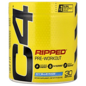 C4 / Cellucor C4 Ripped®, Pre-Workout, Icy Blue Razz, 6.2 oz (177 g) - 1 of 4