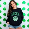 Simply Sage Market Women's Graphic Sweatshirt Lucky Vibes Smiley - 2 of 4