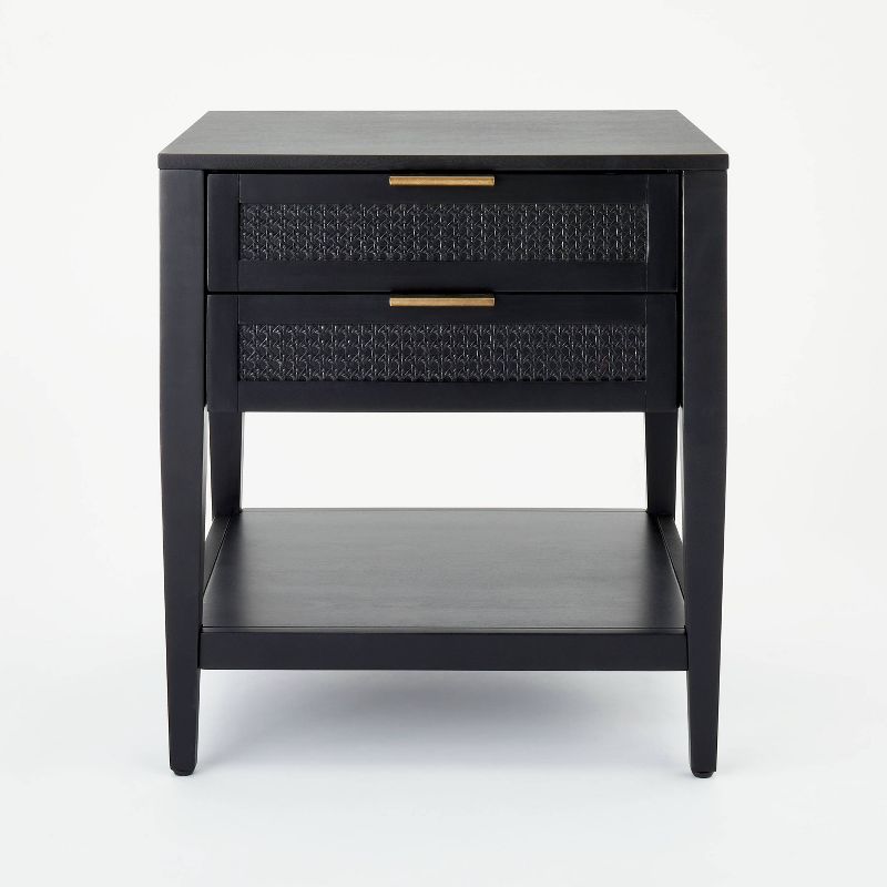 East Bluff 2 drawers Woven Accent Table Black - Threshold™ designed with Studio McGee, 4 of 15