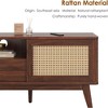 SEVOBAL TV Stands up to 70" TV with Storage Fluted Wood Living Room Media Console Entertainment Center with Cable Management, Brown, 15.6"*65"*18" - 4 of 4