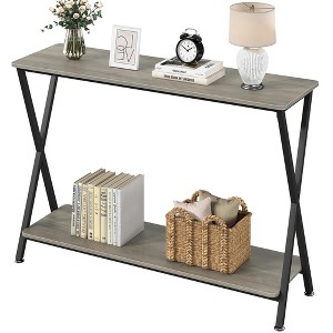 Whizmax 2-Tier Narrow Console Sofa Side Table for Entryway, Hallway, Living Room - 1 of 4