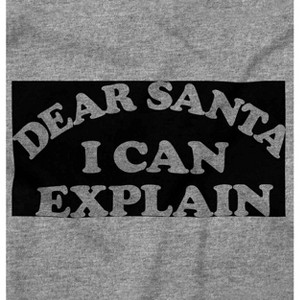 Dear Santa I Can Explain Naughty Xmas Graphic T Shirt Men or Women Brisco Brands - 1 of 4
