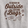 Boys' - Instant Message - Rather Be Outside Catching Bugs Graphic Long Sleeve Fleece Sweatshirt - 2 of 4
