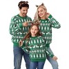 Clearlove Family Christmas Sweater Reindeer Snowflake Pattern Crew Neck Holiday Pullover Knitwear - 4 of 4