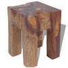 Stool Solid Teak Wood vidaXL - 2 of 4