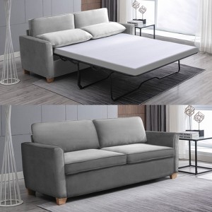Mjkone Modern Velvet  2-in-1 Pull Out Sleep Sofa Bed - 1 of 4