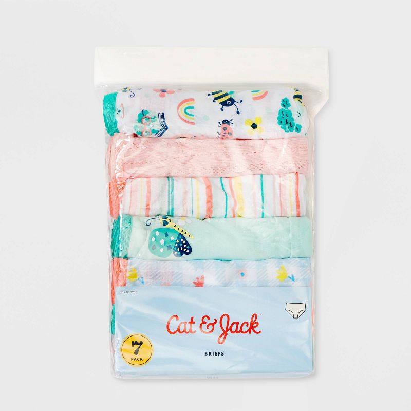 Toddler Girls' 7pk Rainbow Critters Briefs - Cat & Jack™ Pink, 3 of 6