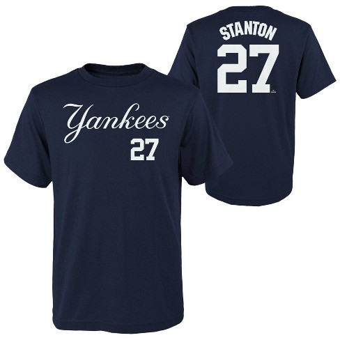 MLB New York Yankees Boys' Giancarlo Stanton T-Shirt - XS