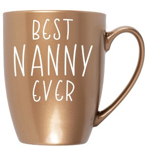 Elanze Designs Best Nanny Ever Bronze 10 ounce New Bone China Coffee Cup Mug - 1 of 4