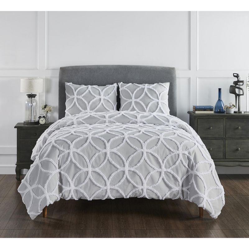 Tufted Wedding Ring Collection 100% Cotton Tufted Unique Luxurious Comforter Set - Better Trends, 1 of 8